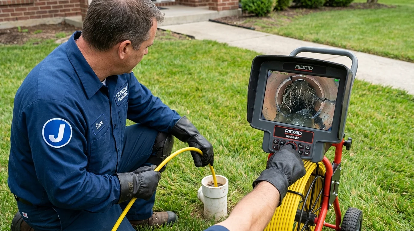 Sewer camera inspection being performed by Johns Plumbing LLC in Los Banos